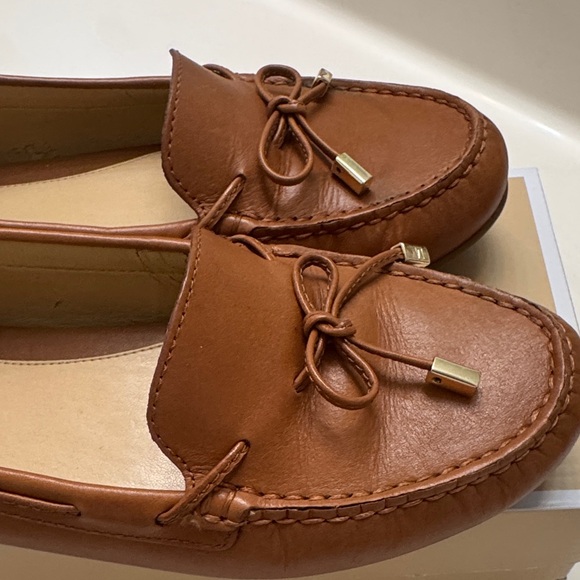 Michael Kors Tan Leather Loafers - Picture 4 of 6